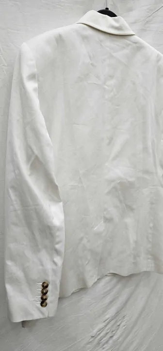 Reiss - White Harper Cotton Blazer - White Size: Uk10