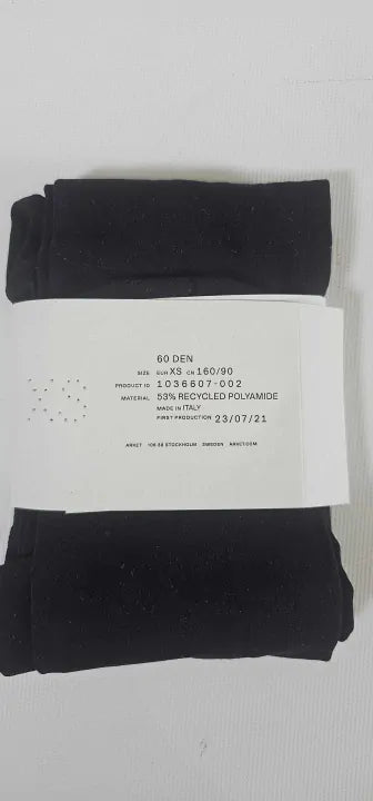 Arket-1036607-002-Xs-Black-Black Tights-Black - 160/90 - 60 Denier Size: Xs
