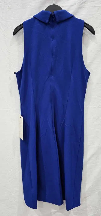 Adrianna Papell - Deep Sapphire Blazer Midi Dress - Blue Size: Uk12