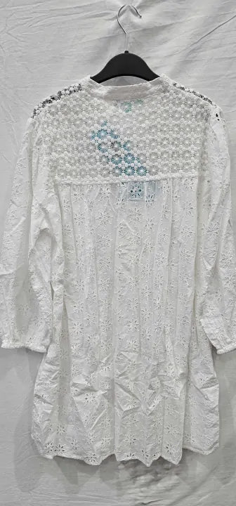 Melissa Odabash - White Barrie Broderie Anglaise Cotton Dress - White Size: S
