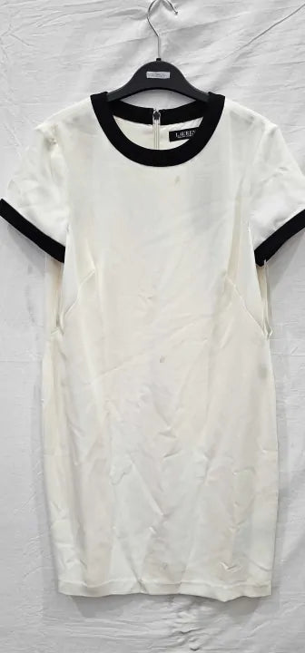 Lauren Ralph Lauren Contrast Day Dress Size: Uk8