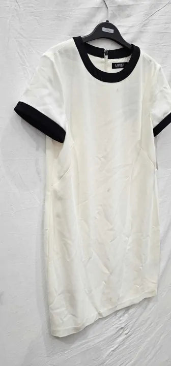 Lauren Ralph Lauren Contrast Day Dress Size: Uk8