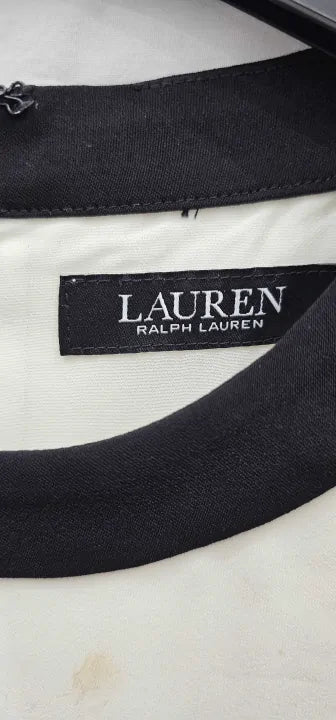 Lauren Ralph Lauren Contrast Day Dress Size: Uk8