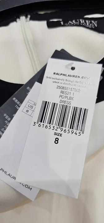 Lauren Ralph Lauren Contrast Day Dress Size: Uk8