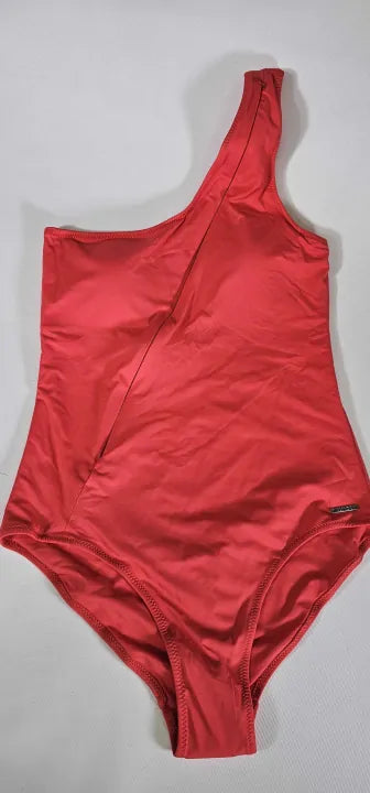 Jag London - Coral Asymmetric Swimsuit - Orange Size: L