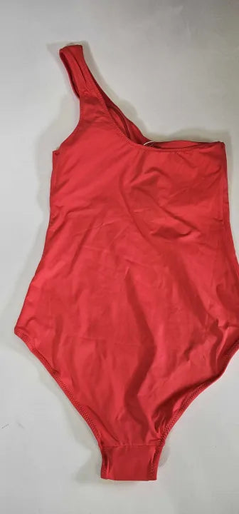 Jag London - Coral Asymmetric Swimsuit - Orange Size: L