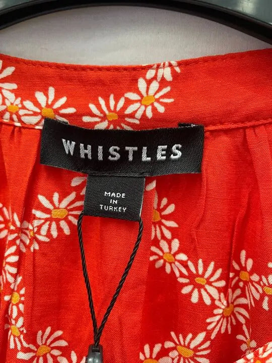 Whistles - Red Daisy Trellis Trapeze Dress Size: Uk 12