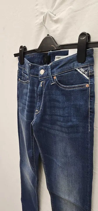 Replay - Blue High Waist Luzien Skinny Stretch Jeans - Blue Size: 27/30