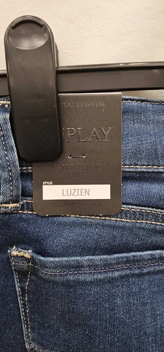 Replay - Blue High Waist Luzien Skinny Stretch Jeans - Blue Size: 27/30