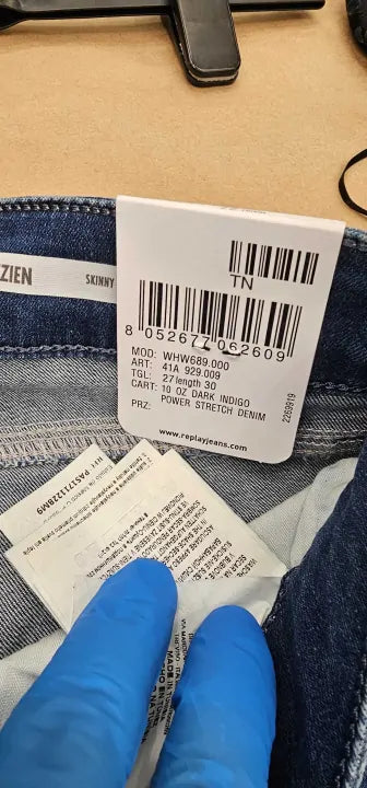 Replay - Blue High Waist Luzien Skinny Stretch Jeans - Blue Size: 27/30