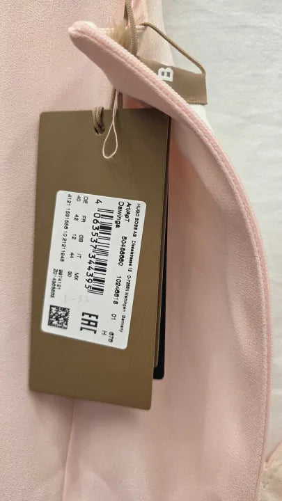 Boss - Pink Dawinga V-Neck Midi Dress Size: Uk 12