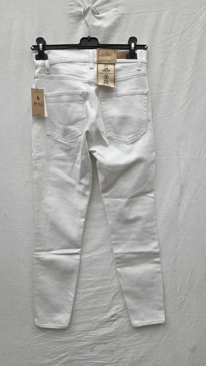 Polo Ralph Lauren - White High Rise Slim Stretch Jeans Size: 27R