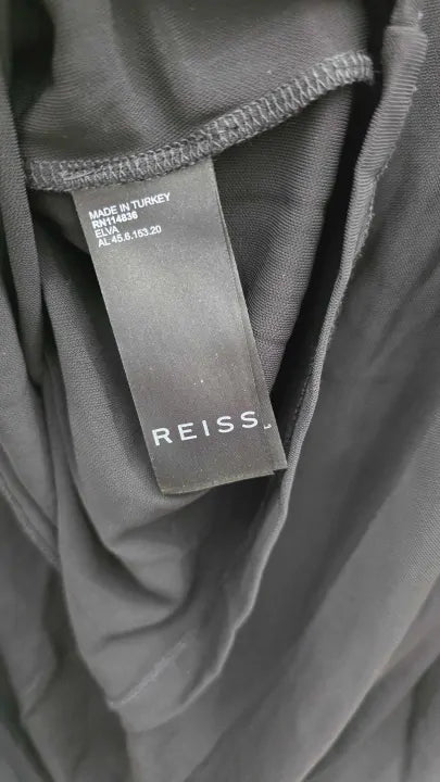Reiss - Black Draped Layered Top Size: Xs