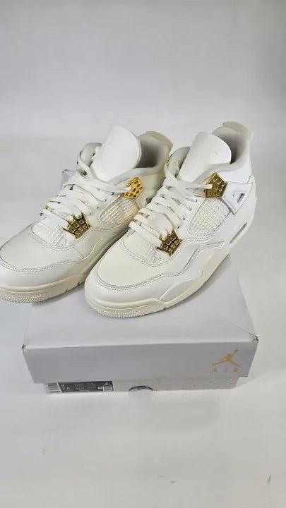 Air Jordan 4 Retro Sail Metallic Gold Size: Uk 6.5