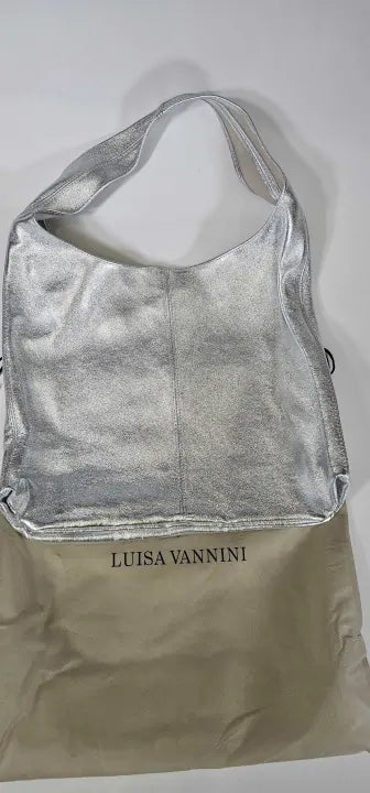 Luisa Vannini - Luisa Vannini-ss24 Lv 8150 Argento-*-silver-silver Italian Leather Top Handle Bag-silver - Silver Size: *