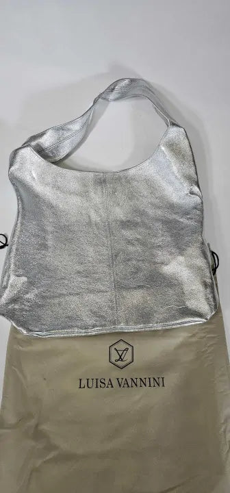 Luisa Vannini - Luisa Vannini-ss24 Lv 8150 Argento-*-silver-silver Italian Leather Top Handle Bag-silver - Silver Size: *