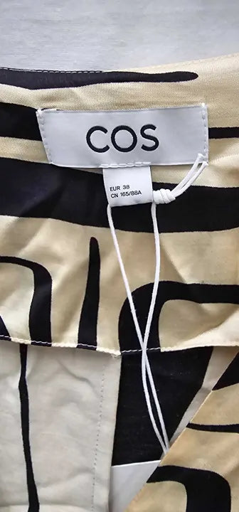Cos - Ecru/black Upolu Printed Dress - White Size: Uk10