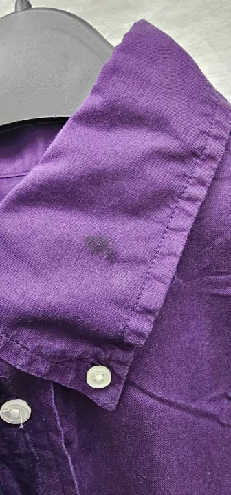 Polo Ralph Lauren - Purple Oversized Cotton Shirt - Purple Size: S