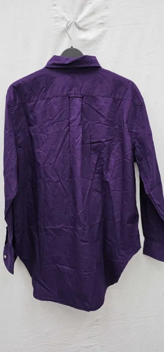 Polo Ralph Lauren - Purple Oversized Cotton Shirt - Purple Size: S