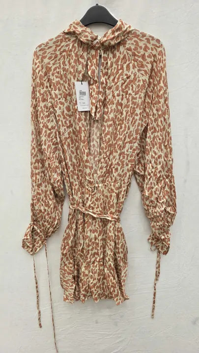 Reiss - Animal Print Teya Short Dress Size: Uk 10