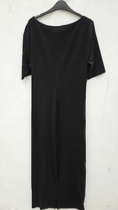 Cos - Black Porsha Ruched Dress Size: Large