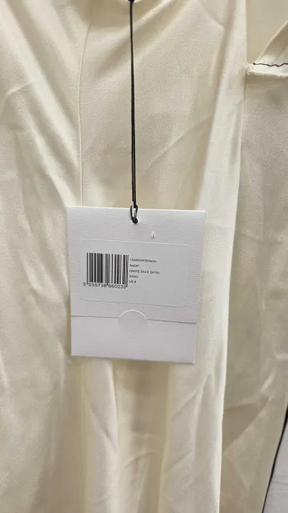 Victoria Beckham - Ivory Gathered Shoulder Cami Gown Size: Uk 8