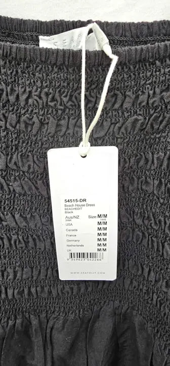 Seafolly - Black Beach House Dress - Black Size: M