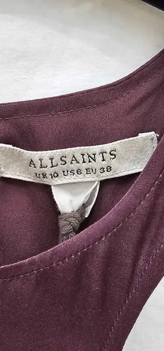 All Saints - Pink Verna Kai Ombre Dress - Pink Size: Uk10