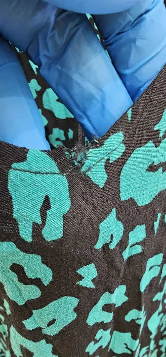 Scamp & Dude - Green Leopard Print Blouson Sleeve Dress - Multi Size: