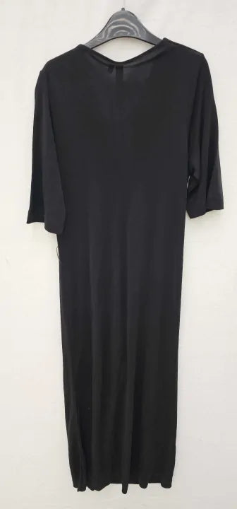 & Other Stories - Black Belted Waterfall Dress - Black Size: Xs