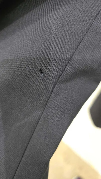 Boss - Navy Grey Hayes Wool Blend Suit Jacket Size: 44