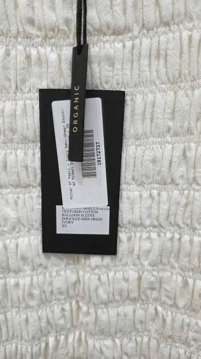 Mother Of Pearl - Ivory Semi-sheer Smocked Midaxi Dress Size: Xs