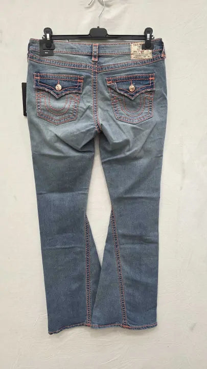 True Religion - Blue Joey Low Rise Flare Super T Jeans Size: 31