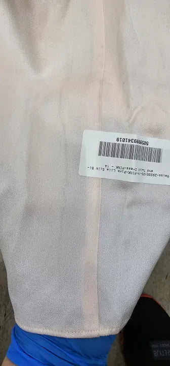 Reiss - Pink Lila Silk Blend Twist Dress - Pink Size: Uk14