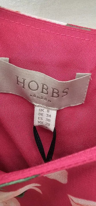 Hobbs London - Pink Carly Midi Dress - Pink Size: Uk8
