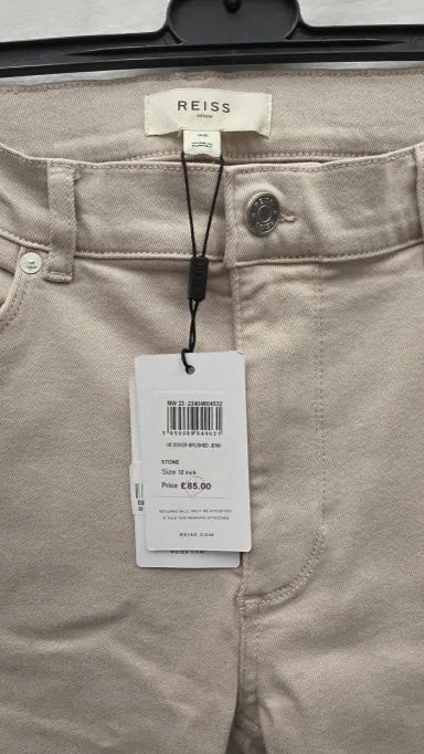 Reiss Normandie Paige Straight Leg Jeans In Cocoa Size: 32
