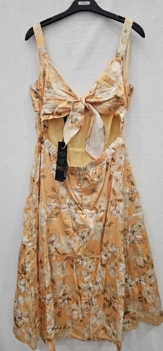 Phase Eight - Yellow Elaina Floral Printed Tiered Dress - Multi Size: Uk14