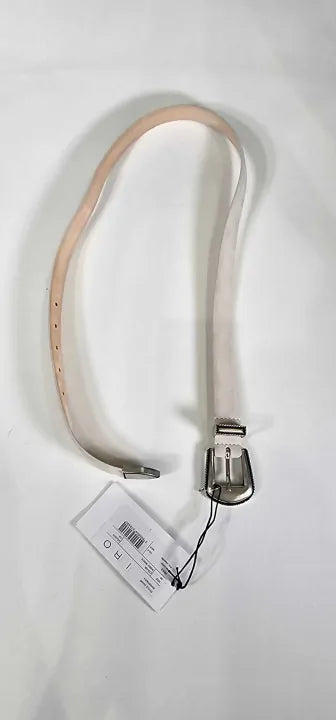 Iro-wp50fekra22s-whi01-m-white-silver Buckled Belt-white Size: Size 80
