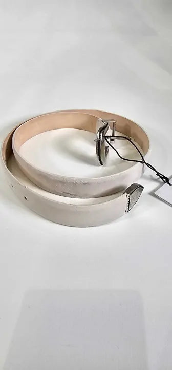 Iro-wp50fekra22s-whi01-m-white-silver Buckled Belt-white Size: Size 80