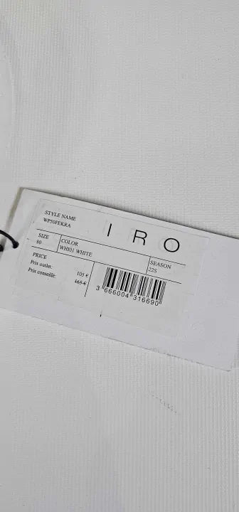 Iro-wp50fekra22s-whi01-m-white-silver Buckled Belt-white Size: Size 80