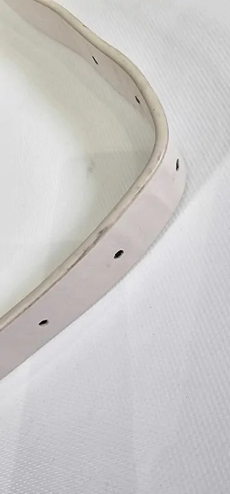 Phase Eight - Cream Leather Waist Belt - Cream Size: S/m