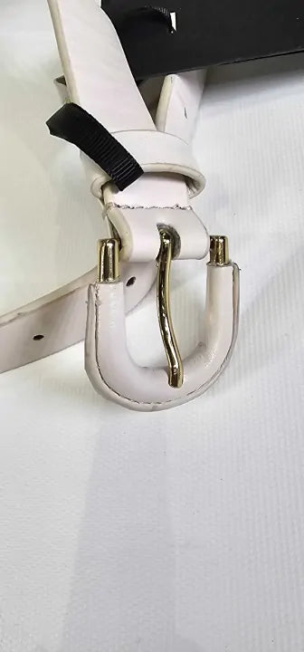 Phase Eight - Cream Leather Waist Belt - Cream Size: S/m