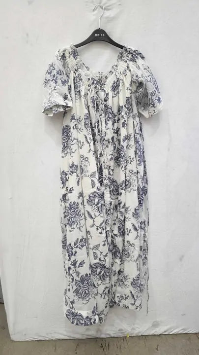 Whistles - Cream Bardot Floral Cotton Dress Size: Uk 10