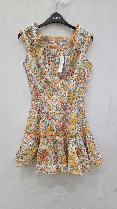 Poupette St Barth Orange Alba Mini Dress Size: Medium