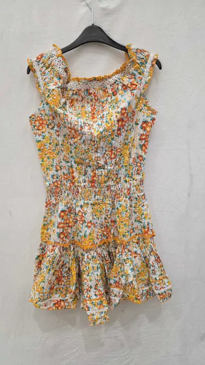 Poupette St Barth Orange Alba Mini Dress Size: Medium