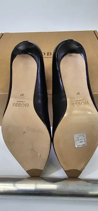 Hobbs London-0222 Ma78 001H030 Black-4-black-black Emma Court Heels-black Size: 37