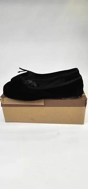 Mango - Black Ballet Flats With Bow Detail - Black Size: Uk4