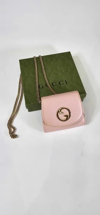 Gucci - Gucci Blondie Medium Chain Wallet - Pink Size: *