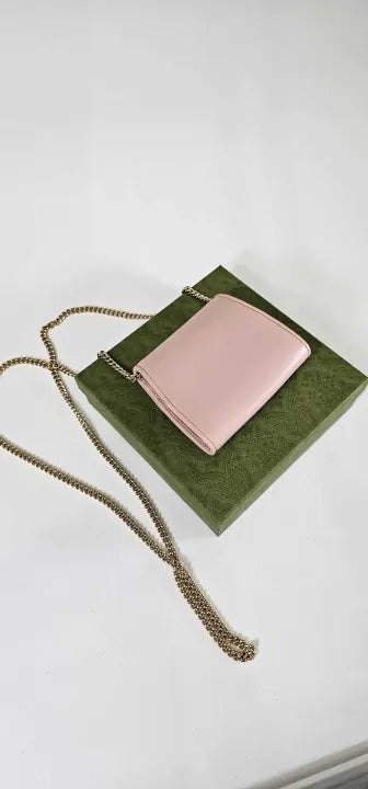 Gucci - Gucci Blondie Medium Chain Wallet - Pink Size: *