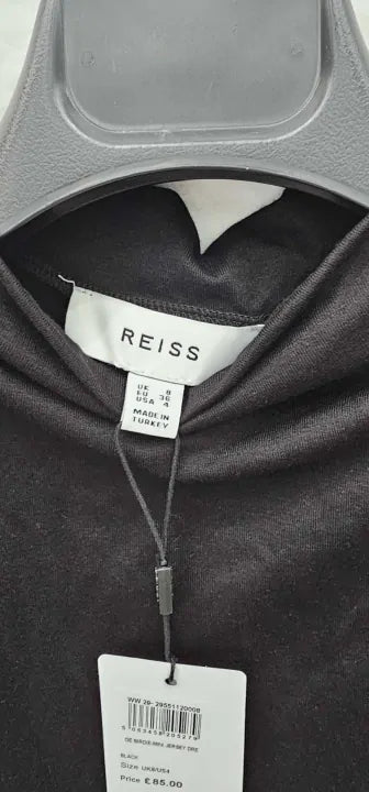 Reiss - Black Birdie Mini Jersey Dress - Black Size: Uk8